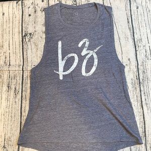 Barre3 large cutoff Grey tank